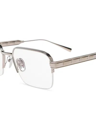 Balmain Rectangle-frame Glasses In 银色