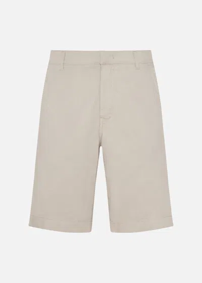 Malo Bermuda In Misto Cotone In Neutral
