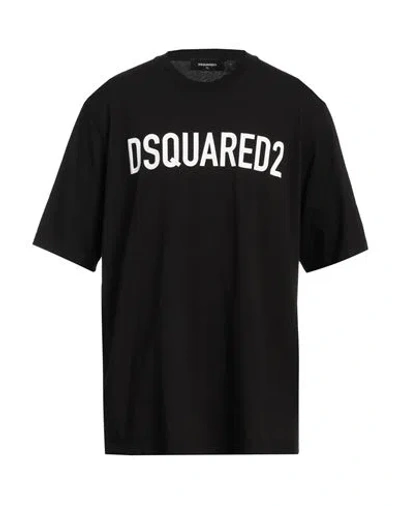 Dsquared2 Crew Neck T-shirt With Printed Logo In Black