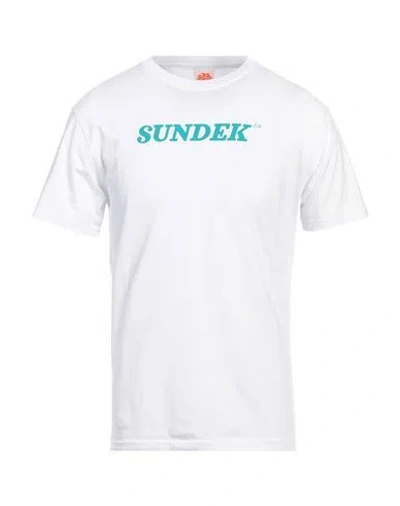 Sundek Man T-shirt White Size 3xl Cotton In White