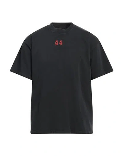44 Label Group Man T-shirt Charcoal Size Xxl Cotton In Black
