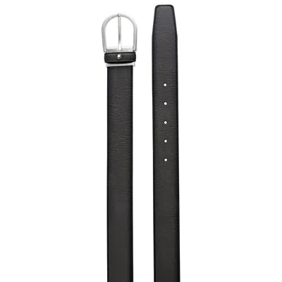 Montblanc Horseshoe Ring Buckle Belt In Black