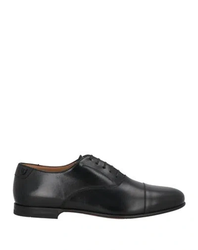 Ferragamo Man Lace-up Shoes Black Size 9 Calfskin In Black