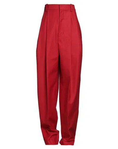 Jacquemus Le Raphia Madeiro Straight-leg Trousers In Red