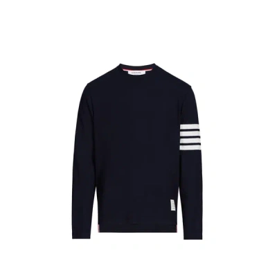 Thom Browne Classic 4-bar Sweatshirt In Blue