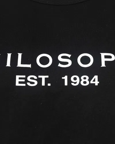 Philosophy Di Lorenzo Serafini T-shirt Nera Con Logo In Black