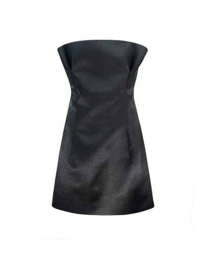 Philosophy Di Lorenzo Serafini Strapless Duchesse Mini Dress In Black