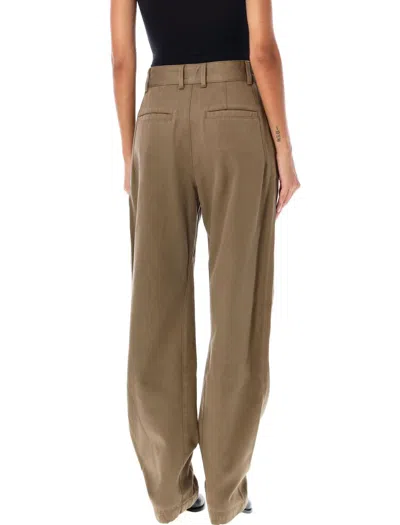 Isabel Marant Emmy Trousers In Bronze Green