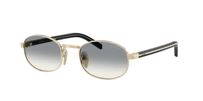 Prada Oval-frame Sunglasses In Grey Gradient
