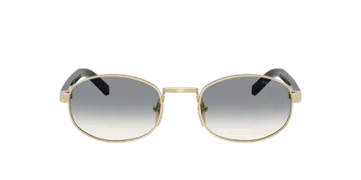 Prada Oval-frame Sunglasses In Grey Gradient