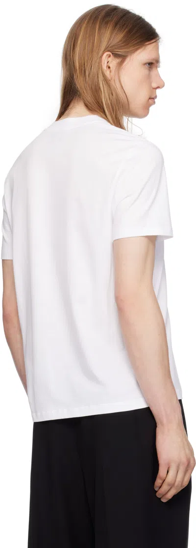 Ami Alexandre Mattiussi De Caur Embroidered Organic Cotton-jersey T-shirt In White