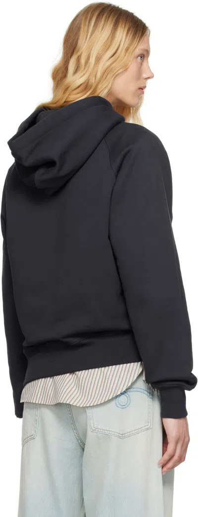 Ami Alexandre Mattiussi Ami Paris Logo-print Hoodie In Bleu Marine