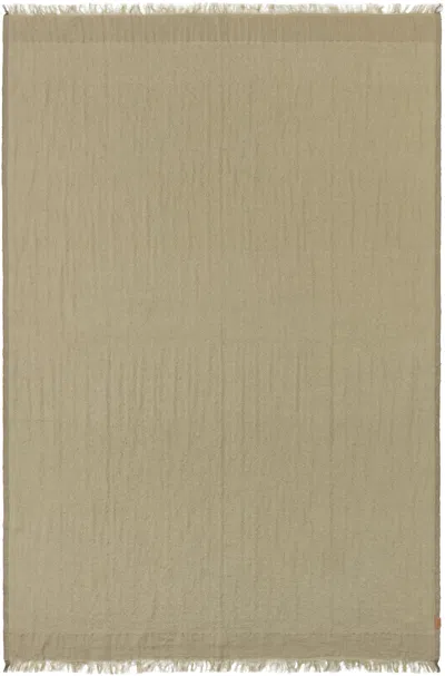 Ferm Living Green Weaver Throw In Grey Green