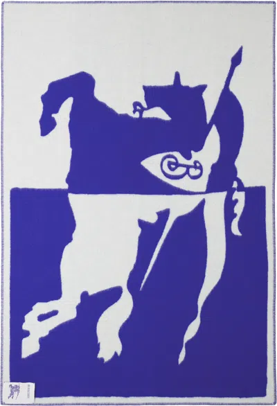 Burberry Navy & White Ekd Wool Blanket In Knight