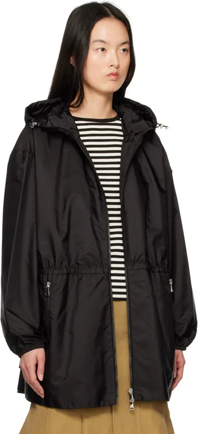 Moncler Airella Zip-up Parka In 999 Black