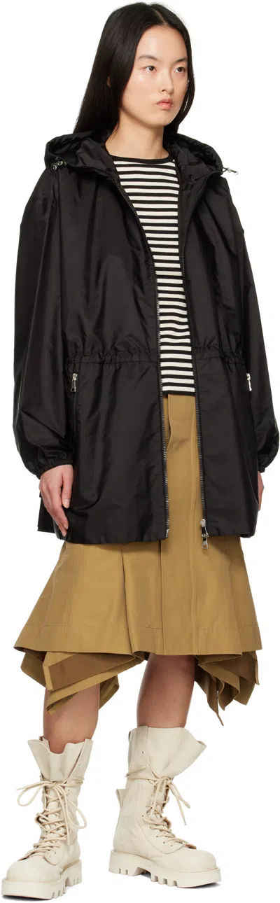 Moncler Airella Zip-up Parka In 999 Black