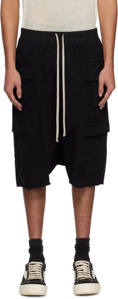 Rick Owens Drkshdw Drkshdw By Rick Owens Cotton Multi-pocket Bermuda In Black