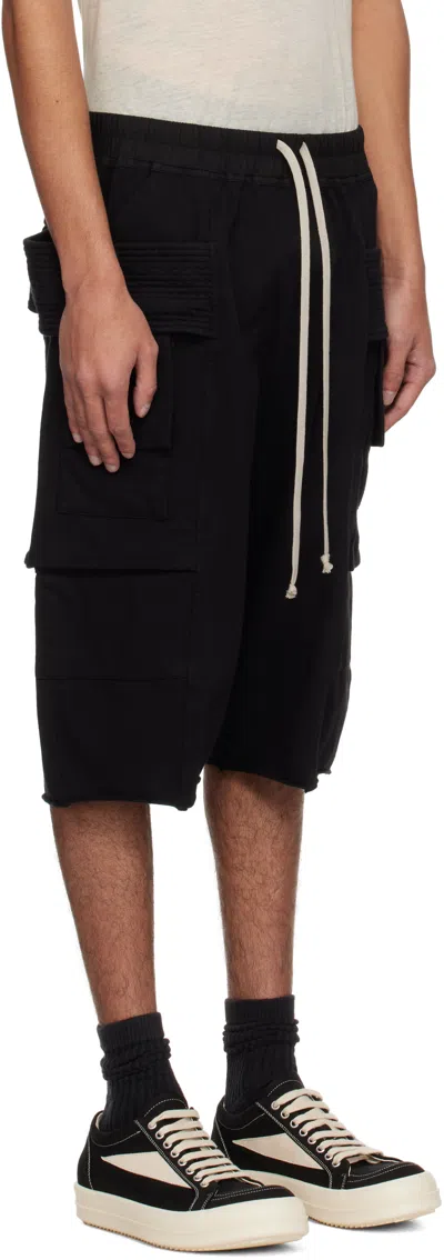 Rick Owens Drkshdw Drkshdw By Rick Owens Cotton Multi-pocket Bermuda In Black