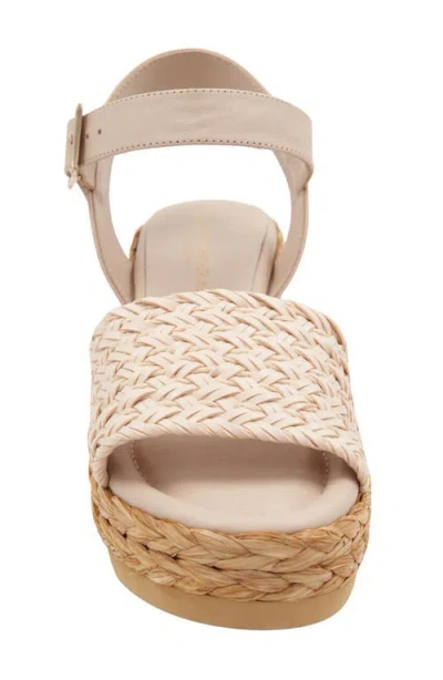 Andre Assous Carissa Ankle Strap Espadrille Platform Wedge Sandal In Ivory