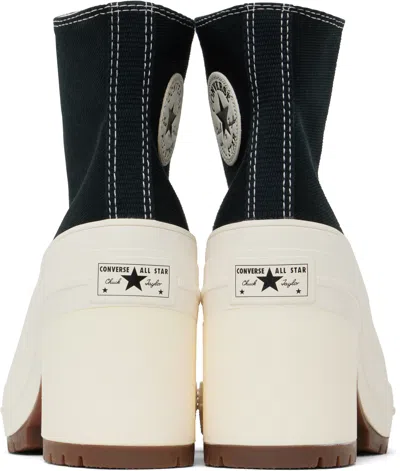 Converse Chuck Taylor 70s Deluxe Heeled Sneaker Boots In Black In Black/ Egret/ Egret