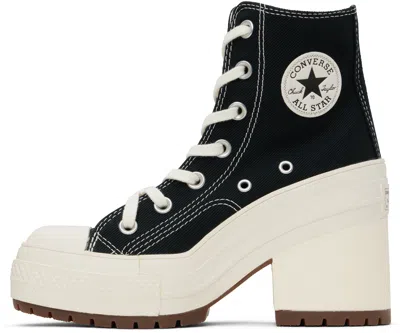 Converse Chuck Taylor 70s Deluxe Heeled Sneaker Boots In Black In Black/ Egret/ Egret