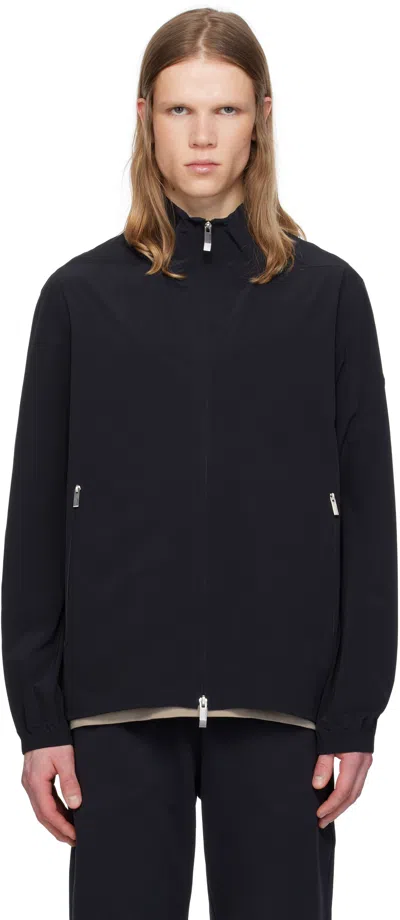 Moncler Black Stretch Nylon Frene Windbreaker In 999