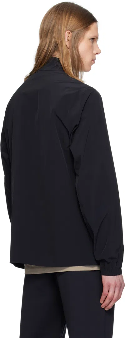 Moncler Black Stretch Nylon Frene Windbreaker In 999