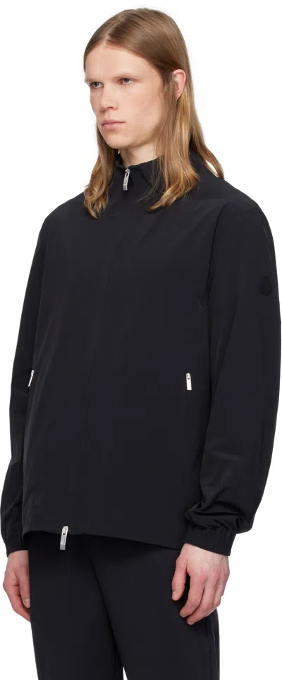 Moncler Black Stretch Nylon Frene Windbreaker In 999