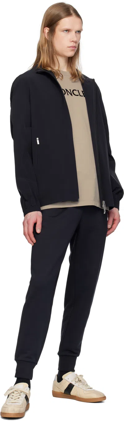 Moncler Black Stretch Nylon Frene Windbreaker In 999