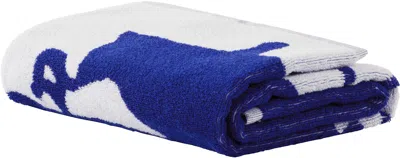 Burberry Navy & White Split Ekd Hand Towel In Knight