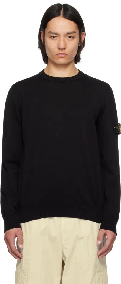 Stone Island Logo Sweatshirt In V0029 Black