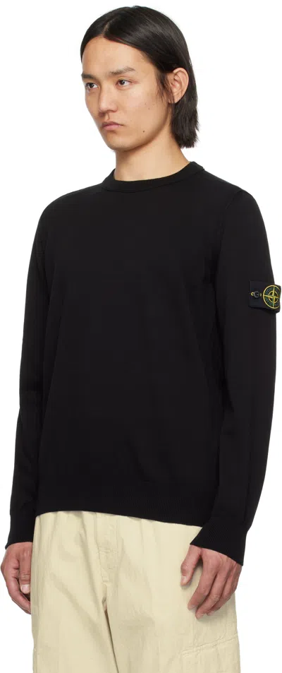 Stone Island Logo Sweatshirt In V0029 Black