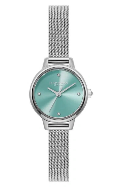Olivia Burton Women's Mini Classic Silver Tone Stainless Steel Mesh Bracelet Watch, 23mm