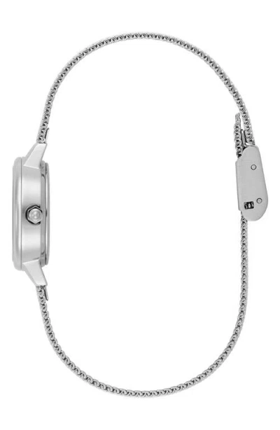 Olivia Burton Women's Mini Classic Silver Tone Stainless Steel Mesh Bracelet Watch, 23mm