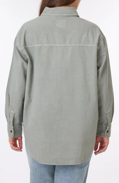 C&c California C & C California Alaina Sunwashed Relaxed Button-up Shirt In Green