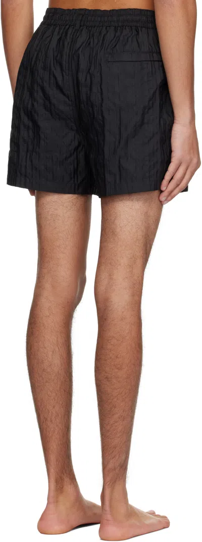 Paul Smith Black Shadow Stripe Swim Shorts In Black