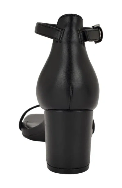 Calvin Klein Marle Womens Ankle Strap Open Toe Block Heel In Black