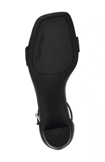 Calvin Klein Marle Womens Ankle Strap Open Toe Block Heel In Black