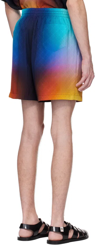 Casablanca Silk Shorts With Polyester Lining In Gradient