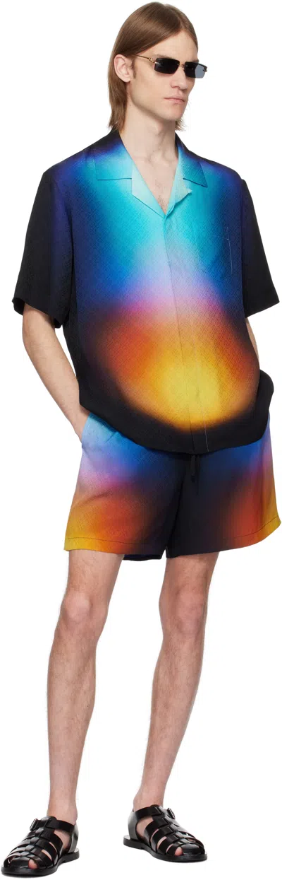 Casablanca Silk Shorts With Polyester Lining In Gradient