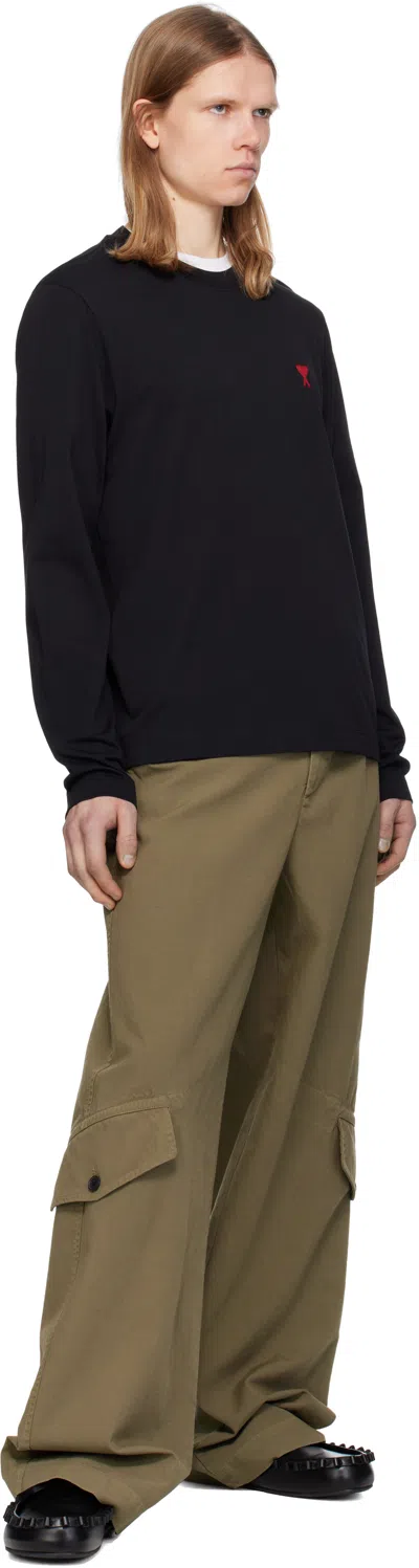 Ami Alexandre Mattiussi Pull Col Rond Ami Paris De Coeur In Black