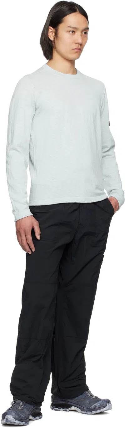 Stone Island Blue Cotton Nylon Sweater In V0041 Sky Blue