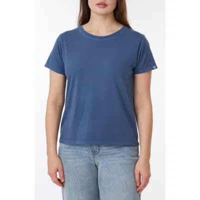 C&c California C & C California Sunwashed Crop Cotton T-shirt In Vintage Indigo