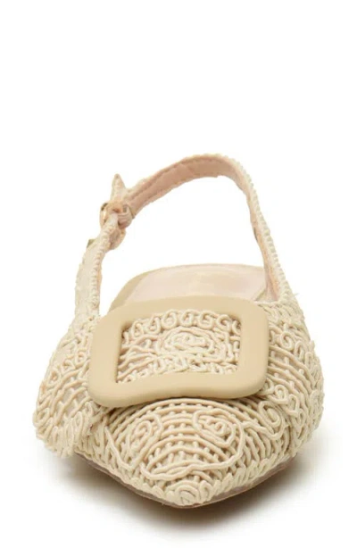 Nicole Miller Malky Sling Back Womens Pointed Closed Toe Slip-on Shoe In Beige