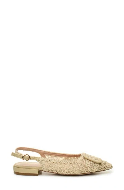 Nicole Miller Malky Sling Back Womens Pointed Closed Toe Slip-on Shoe In Beige