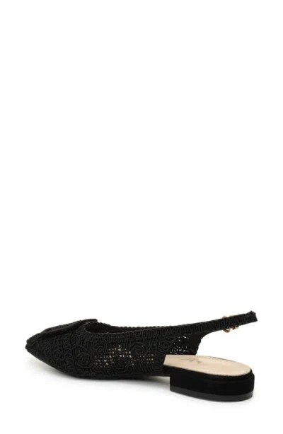 Nicole Miller Malky Sling Back Womens Pointed Closed Toe Slip-on Shoe In Black