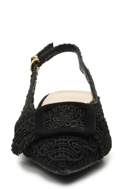 Nicole Miller Malky Sling Back Womens Pointed Closed Toe Slip-on Shoe In Black