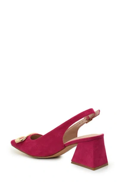 Nicole Miller Melrose Womens Pointed Closed Toe Block Heel Pumps In Pink