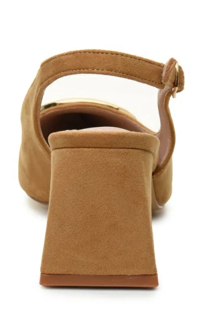 Nicole Miller Melrose Womens Pointed Closed Toe Block Heel Pumps In Brown