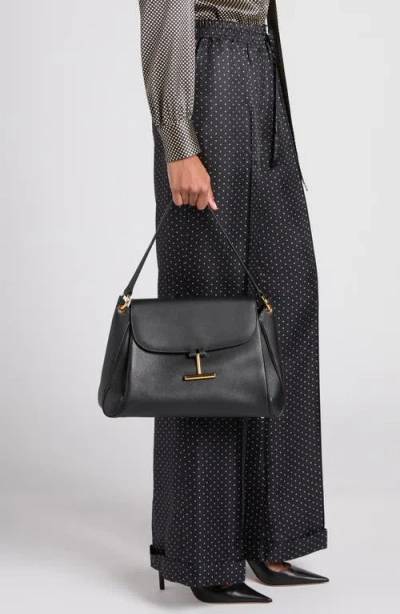 Tom Ford Tara Medium Shoulder Bag L1869lcl490g 1n001 In Black